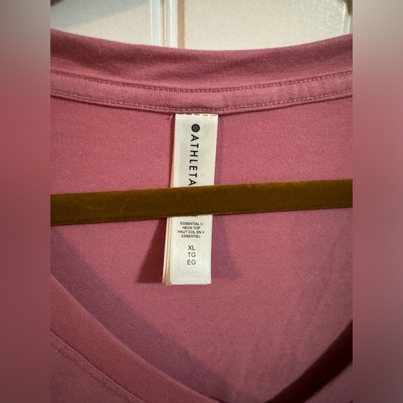 Athleta Pink Long Sleeve V Neck Top - Picture 3 of 5